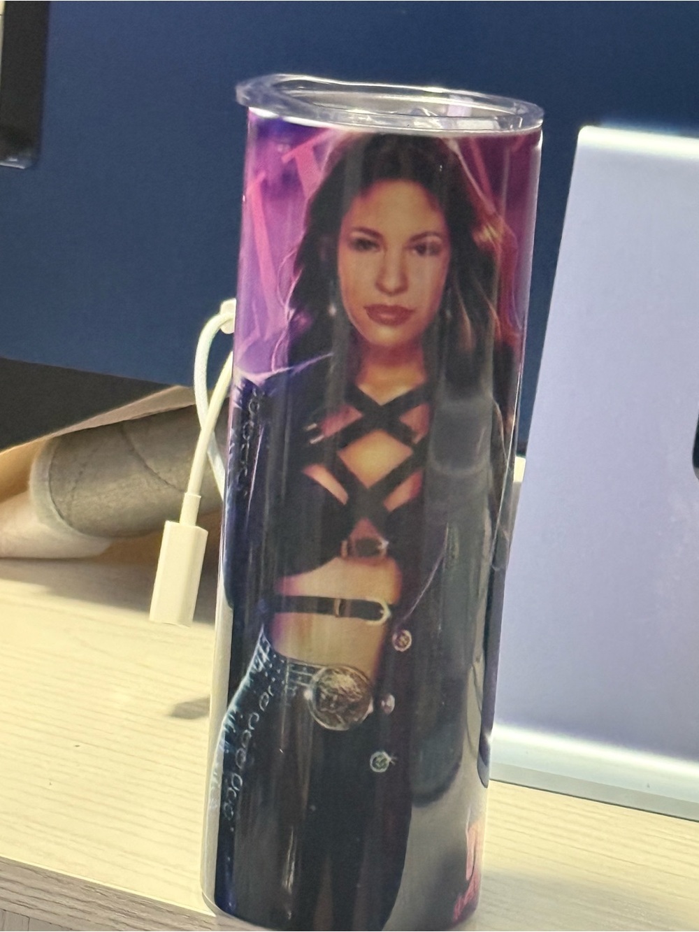 Purple Photo-Print Decorative Tumbler Vase